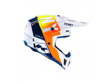 Casca cross-enduro KENNY RACING PERFORMANCE MIPS - Alb/Albastru/Portocaliu