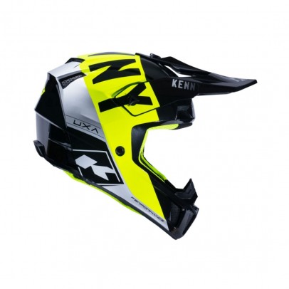 Casca cross-enduro KENNY RACING PERFORMANCE MIPS - Negru/Galben/Argintiu