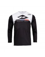 Tricou Copii Kenny Racing Cross/Enduro Model Track Kid/Junior Raw Force - Negru/Alb