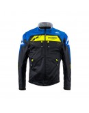 Geaca KENNY RACING Softshell - Negru/Albastru/Galben