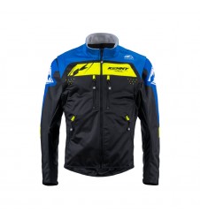 Geaca KENNY RACING Softshell - Negru/Albastru/Galben