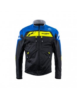 Geaca KENNY RACING Softshell - Negru/Albastru/Galben