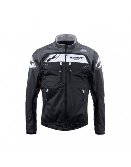 Geaca KENNY RACING Softshell - Negru/Gri/Alb