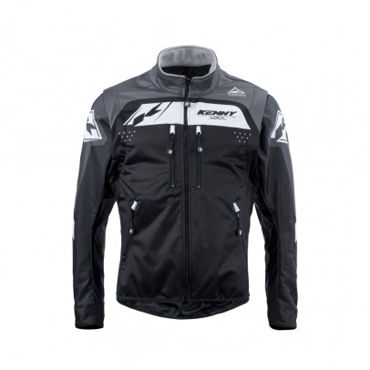 Geaca KENNY RACING Softshell - Negru/Gri/Alb