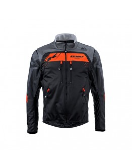 Geaca KENNY RACING Softshell - Negru/Portocaliu