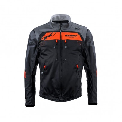 Geaca KENNY RACING Softshell - Negru/Portocaliu