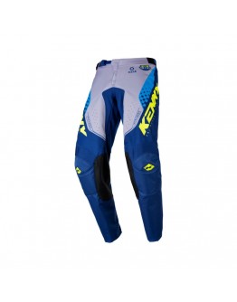 Pantaloni Copii Cross/Enduro Kenny Racing KID/JUNIOR Track Focus - Albastru,Gri,Galben fluo