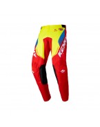 Pantaloni Copii Cross/Enduro Kenny Racing KID/JUNIOR Track Focus - Rosu/Galben/Alb