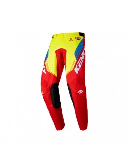 Pantaloni Copii Cross/Enduro Kenny Racing KID/JUNIOR Track Focus - Rosu,Galben,Alb