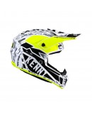 Casca cross-enduro KENNY RACING PERFORMANCE MIPS STONE - Negru/Alb/Galben