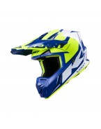 Casca cross-enduro KENNY RACING TRACK NAVY - Albastru/Alb/Galben fluor