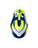 Casca cross-enduro KENNY RACING TRACK NAVY - Albastru/Alb/Galben fluor