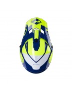 Casca cross-enduro KENNY RACING TRACK NAVY - Albastru/Alb/Galben fluor