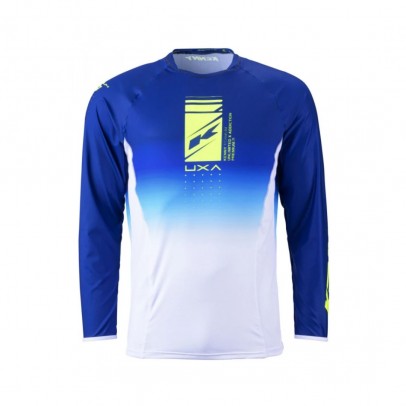 Bluza Kenny Racing Cross/Enduro Model Titanium Premium - Albastru,Alb,Galben fluo