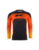 Bluza Kenny Racing Cross/Enduro Model Track Kid/Junior Neon Force  - Negru/Portocaliu