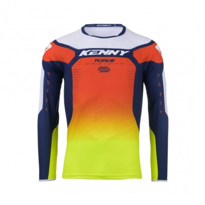 Bluza Kenny Racing Cross/Enduro Model Force Spring/Summer - Albastru/Alb/Portocaliu/Galben