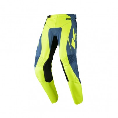 Pantaloni Cross/Enduro Kenny Racing Performance Solid - Albastru/Galben fluo