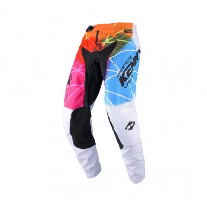 Pantaloni Kenny Racing Cross/Enduro Model Force - Alb/Albastru/Rosu