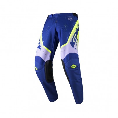 Pantaloni Cross/Enduro Kenny Racing TRACK FOCUS - Albastru/Gri/Galben