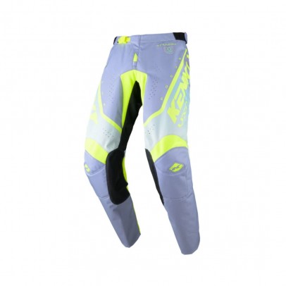 Pantaloni Cross/Enduro Kenny Racing Track Focus Kid/Junior Acid - Gri/Galben Fluo