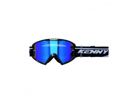 Ochelari Off Road Kenny Racing Track+Glitter - Gri/Alb/Negru cu lentila albastra