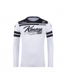 Bluza Cross/Enduro KENNY RACING Track Dirt  White - Alb/Negru