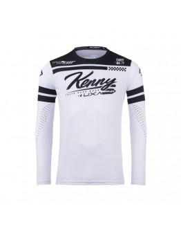 Bluza Cross/Enduro KENNY RACING Track Dirt  White - Alb/Negru