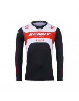 Bluza Cross/Enduro KENNY RACING Track FOCUS - Negru/Alb/Rosu