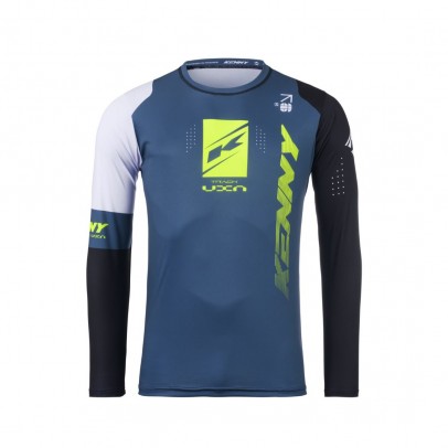 Bluza Cross/Enduro KENNY RACING Track Zoom - Albastru/Negru/Alb/Galben