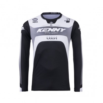 Bluza Cross/Enduro KENNY RACING Track FOCUS - Negru/Alb/Gri