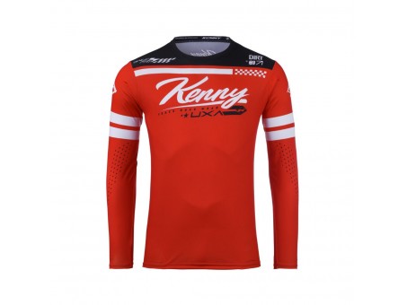 Tricou Cross/Enduro KENNY RACING Track Dirt RED - Rosu/Alb/Negru