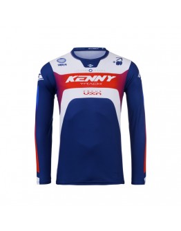 Bluza Cross/Enduro KENNY RACING Track FOCUS - Albastru/Alb/Rosu