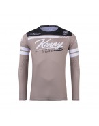 Tricou Cross/Enduro KENNY RACING Track Dirt DZR - Maro/Alb/Negru