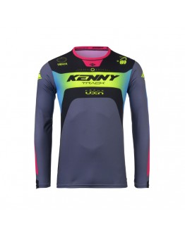 Bluza Cross/Enduro KENNY RACING Track FOCUS - Negru/Gri/Galben/Roz