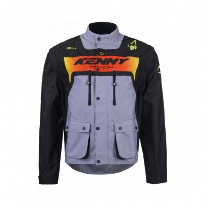 Geaca KENNY RACING Adventure/Enduro Track - Negru/Gri/Galben fluo