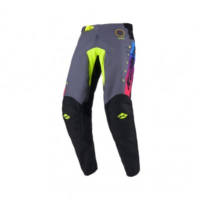 Pantaloni Cross/Enduro Kenny Racing TRACK FOCUS - Gri/Negru/Galben/Roz