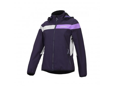 Geaca Femei Impermeabila Softshell Kenny Racing - Albastru/Alb/Mov