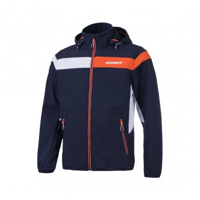 Geaca Kenny Racing Softshell Rain Jacket - Albastru/Alb/Portocaliu