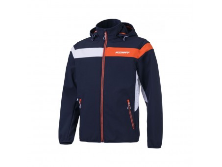 Geaca Kenny Racing Softshell Rain Jacket - Albastru/Alb/Portocaliu