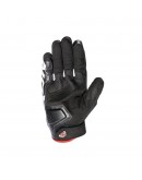 Manusi barbati Roadster vara textil/piele Ixon model RS2 MS - Negru/alb/rosu - degete tactile