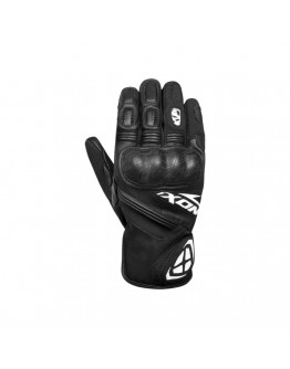 Manusi barbati Roadster Mid-season textil/piele Ixon model MS Rage MS waterproof - Negru/Alb – degete tactile