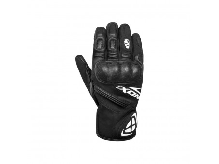 Manusi barbati Roadster Mid-season textil/piele Ixon model MS Rage MS waterproof - Negru/Alb – degete tactile