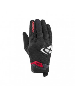 Manusi barbati Roadster vara textil/piele Ixon model MIG 2 Air Flow MS - Negru/Alb/Rosu