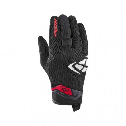 Manusi barbati Roadster vara textil/piele Ixon model MIG 2 Air Flow MS - Negru/Alb/Rosu