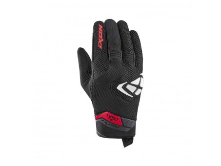 Manusi barbati Roadster vara textil/piele Ixon model MIG 2 Air Flow MS - Negru/Alb/Rosu