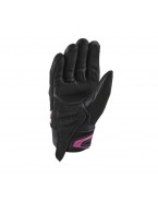 Manusi femei Roadster vara textil/piele Ixon model MIG 2 LS - Negru/fuchsia (roz) - degete tactile