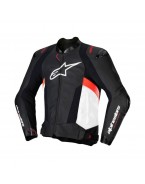 Geaca Moto din Piele Alpinestars Missile V3 - Negru/Rosu/Alb