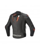 Geaca de piele Alpinestars Missile V2 Ignition - Negru /Rosu fluo