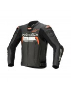 Geaca de piele Alpinestars Missile V2 Ignition - Negru /Rosu fluo