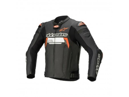 Geaca de piele Alpinestars Missile V2 Ignition - Negru /Rosu fluo